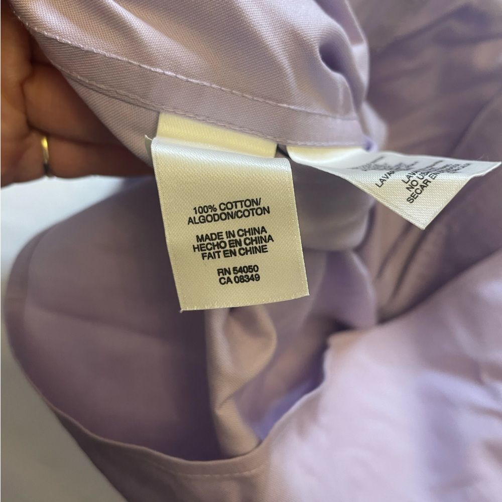 Jones New York collection platinum non-iron size 12 purple button up blouse - Picture 6 of 6
